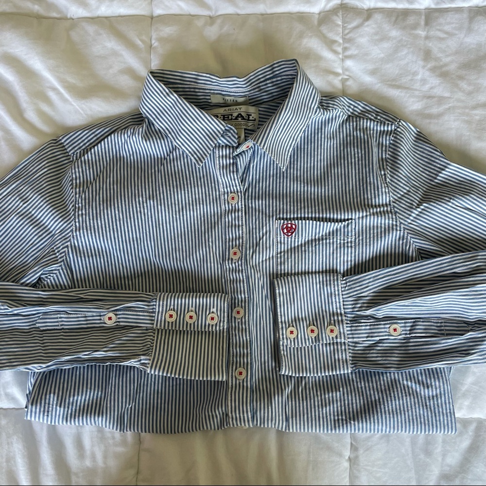 MOVING SALE  Ariat REAL Striped Button Down